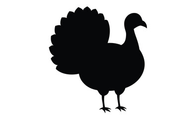 Turkey vector silhouette, Turkey silhouette, turkey silhouette - vector illustration, Turkey silhouette vector black and white.