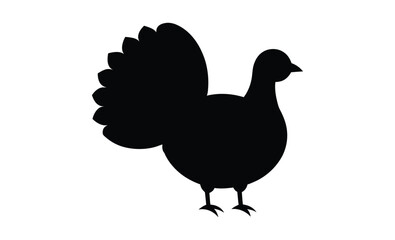 Turkey vector silhouette, Turkey silhouette, turkey silhouette - vector illustration, Turkey silhouette vector black and white.