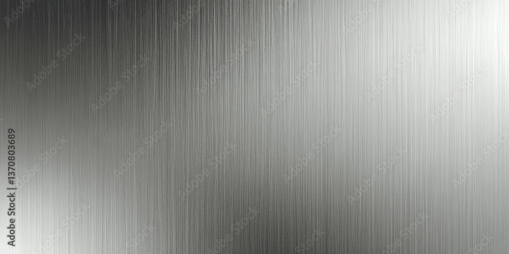 Poster textured gray metallic surface - a sanded, grainy titanium texture with a soft pearl silver finish, 