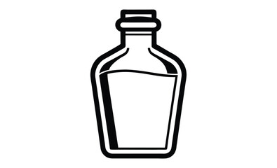 Bottle icon vector illustration silhouette