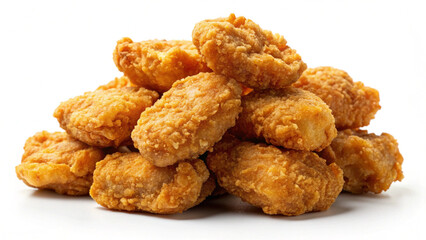 Crispy Chicken Nuggets Isolated on Transparent for Food Design Projects