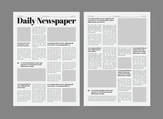 Fototapeta premium Journal Newspaper, Newspaper Layout Template