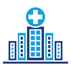 Obraz premium Hospital Solid Blue Icon