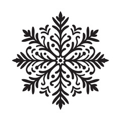 Intricate Snowflake Illustration Celebrating Winter's Delicate Beauty and Design