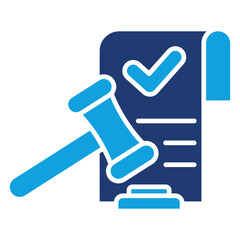 Public Policy Solid Blue Icon