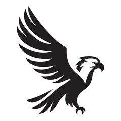 Majestic Eagle Silhouette Vector Illustration for Freedom and Power Concepts