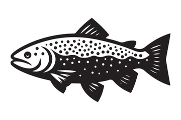 Detailed trout fish illustration for fishing enthusiasts and nature lovers