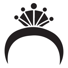 Silhouette Royal Tiara Princess Queen Jewelry Head Ornament Fashion