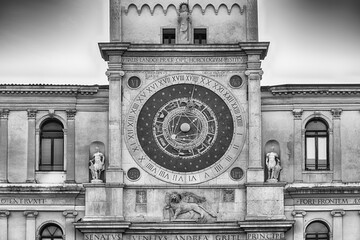 The iconic Clock Tower in Piazza dei Signori, Padua, Italy