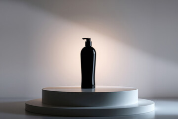 clean empty podium or platform, designed as a blank space to display a beauty product.