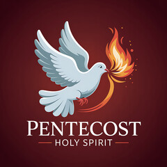 Fototapeta premium Happy pentecost Sunday holy spirit day