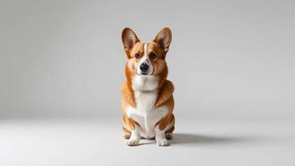 welsh corgi breed dog isolated background