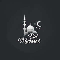 Eid Mubarak Greetings Card Design, Eid Mubarak post, Islamic concept vertical image	