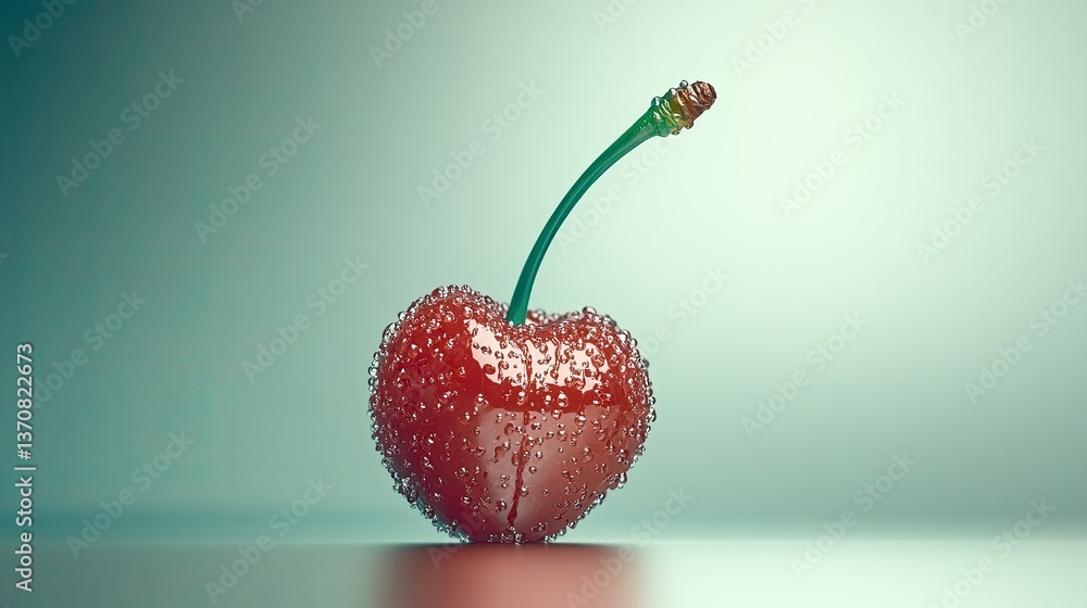 Poster Melting Cherry Beauty in a Minimalist Abstract Display of Color and Form