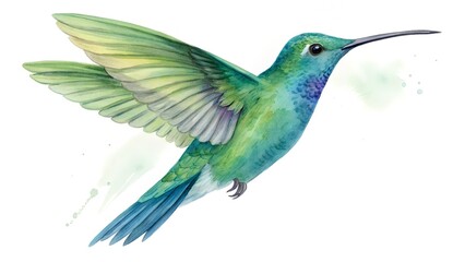 Fototapeta premium hummingbird on white background