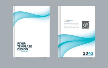 Wave. Set Abstract blue geometric modern annual report flyer Brochure leaflet, the presentation cover, magazine advertising. cover with an abstract background