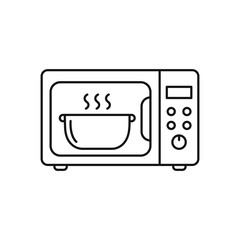 Microwave icon from appliances set. Vector isolated illustration.