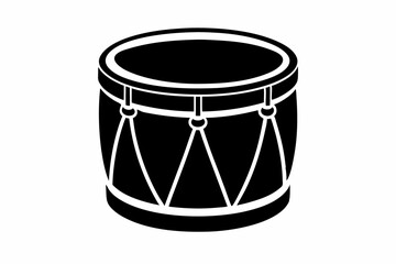 drum silhouette line art vector illustration