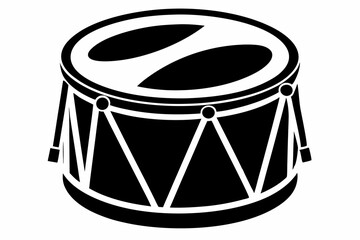 drum silhouette line art vector illustration