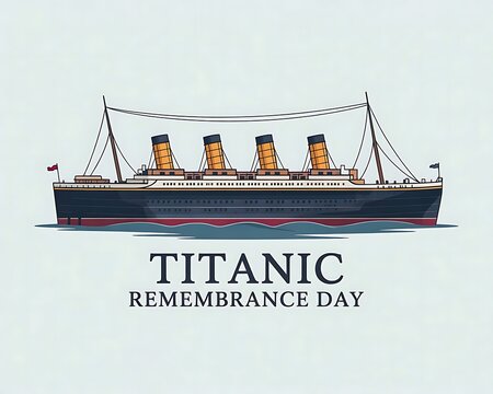 Titanic Remembrance Day illustration.