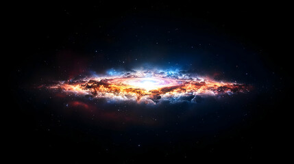 Fototapeta premium Colorful Space Nebula With Glowing Colors