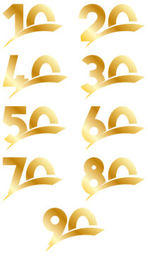 Chiffre anniversaire or