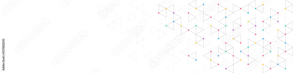 Aufkleber Graphic design element for web page or banner with a geometric pattern of triangle shapes