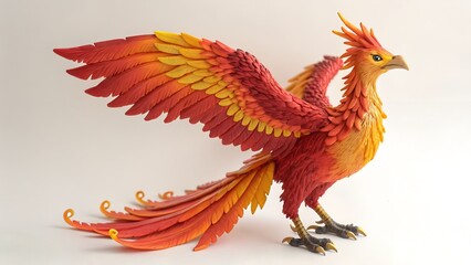 Obraz premium red rooster isolated on white background