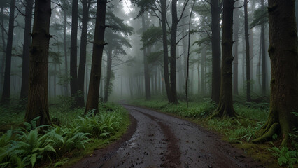 Obraz premium morning in the forest