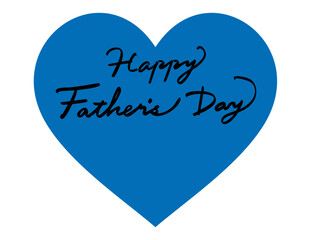 父の日　手書き文字＆ハートのイラスト素材（コピースペースあり）
