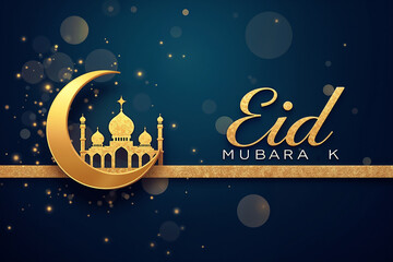 Eid Mubarak Greetings Card Design, Eid Mubarak post, Islamic concept vertical image	
