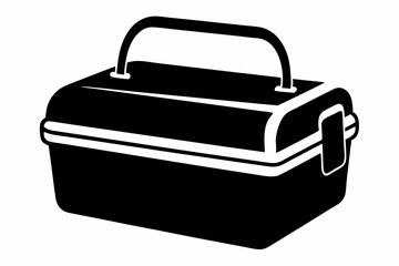 lunchbox silhouette line art vector illustration