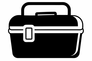 lunchbox silhouette line art vector illustration