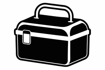 lunchbox silhouette line art vector illustration