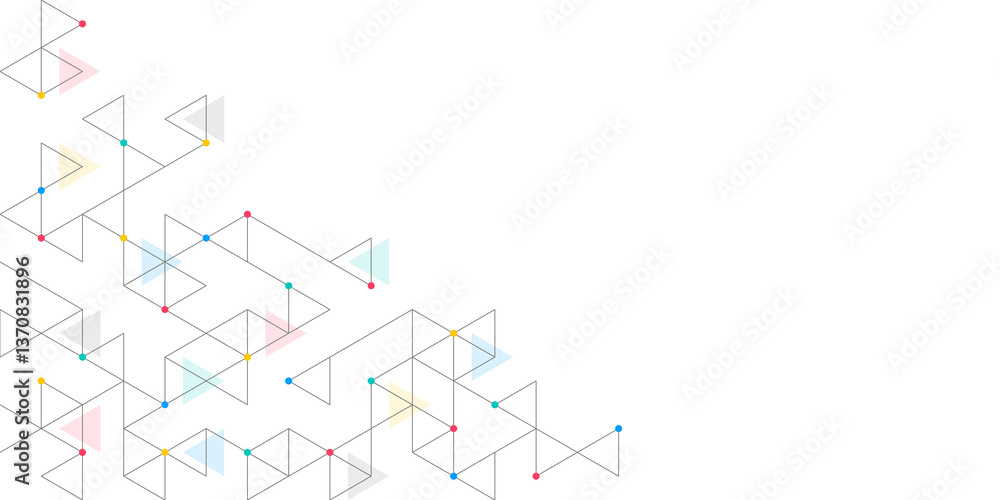 Aufkleber Abstract background with a geometric pattern of triangle shapes. Graphic design element 