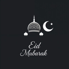 Eid Mubarak Greetings Card Design, Eid Mubarak post, Islamic concept vertical image	
