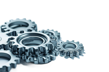 Industrial 3D Gear Mechanism Representing Engineering and Machinery

  
