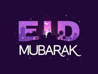 Eid Mubarak Greetings Card Design, Eid Mubarak post, Islamic concept vertical image	

