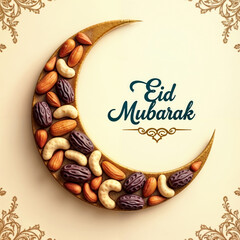 Eid Mubarak Greetings Card Design, Eid Mubarak post, Islamic concept vertical image	
