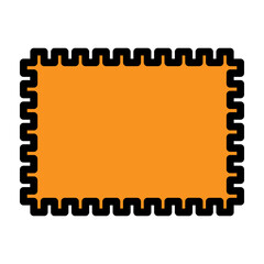 Postal Stamp Vector Filled Icon Design