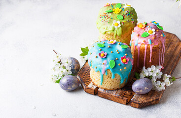 Traditional Easter cake with topping