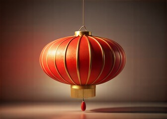 Obraz premium Elegant Red Chinese Lantern, Perfect for Celebrations