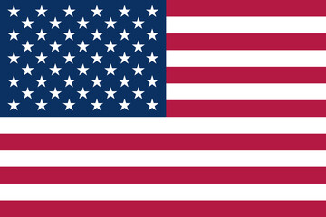 Fototapeta premium Black and white flag of United States of America 