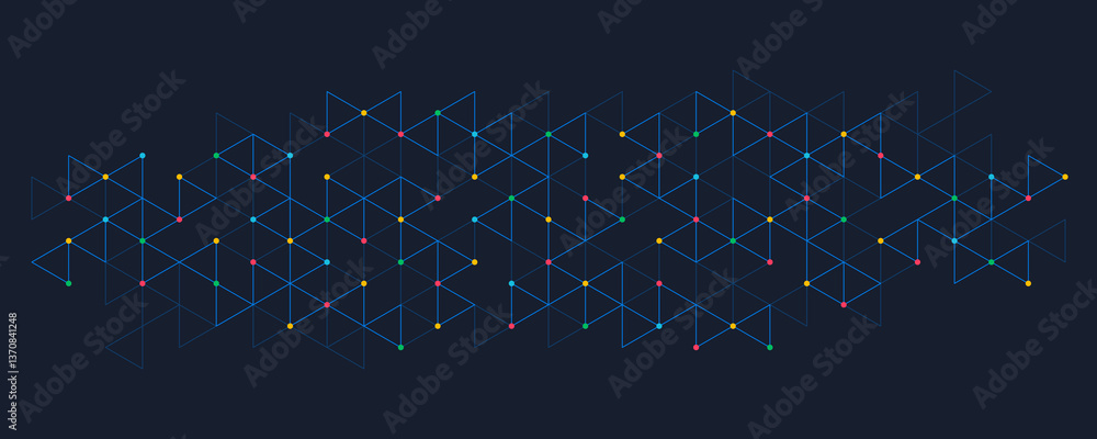 Aufkleber Abstract background with a geometric pattern of triangle shapes. Graphic design element