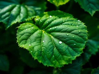 Close Up Of Green Leaf Generation Ai