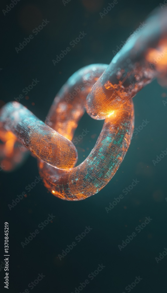 Poster Quantum Connectivity Luminescent Network Nodes Visualizing Digital Transformation, Blockchain Interconnectivity, and Futuristic Communication Paradigms