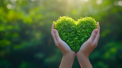 Person holding a heart shaped plant in open hands