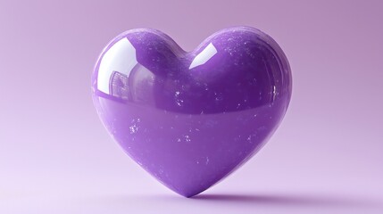 Elegant lilac heart sign illustrated against a simple purple background, ideal for gentle affection.