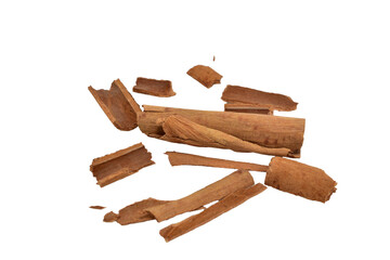Dry cinnamon sticks, a fragrant spice for cakes, lie on a PNG background.
