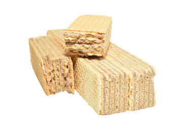 Sweet confectionery wafers of rectangular shape lie on PNG background.